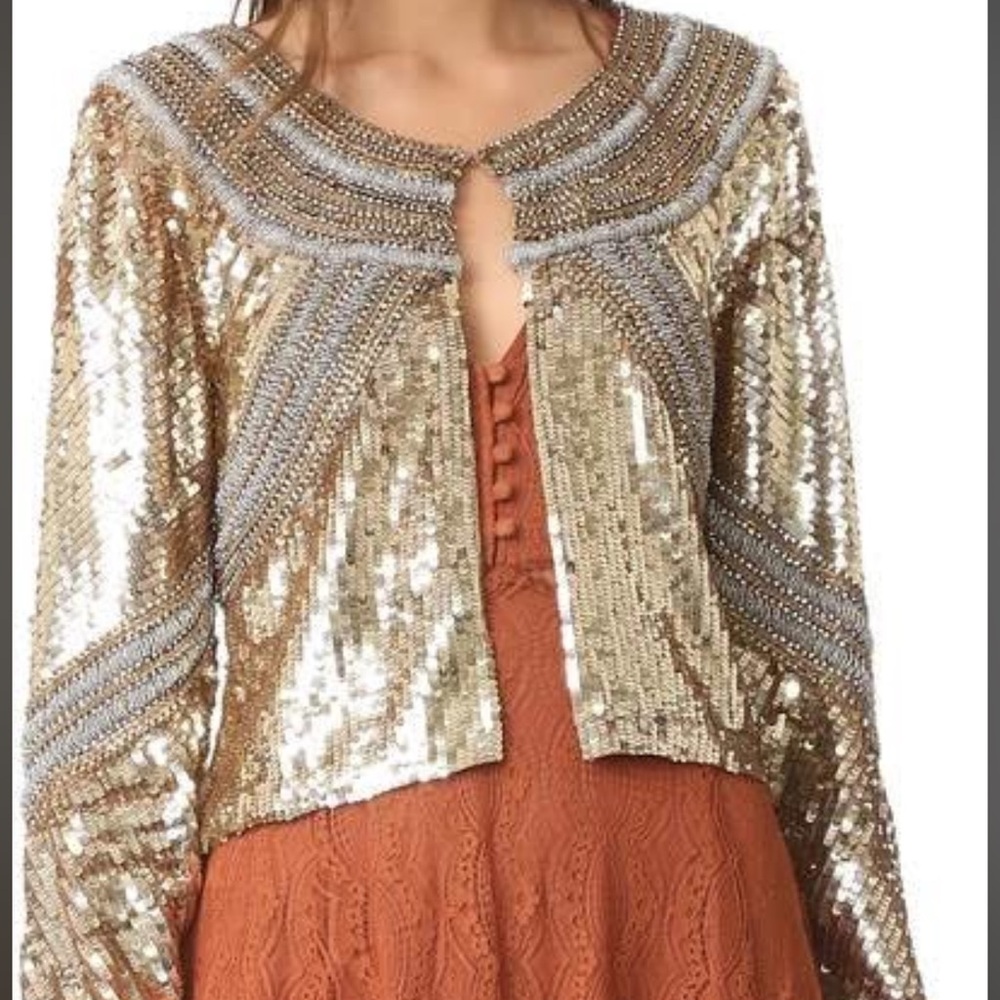 Free People Gatsby Glam Gold jacket - Picture 6 of 6